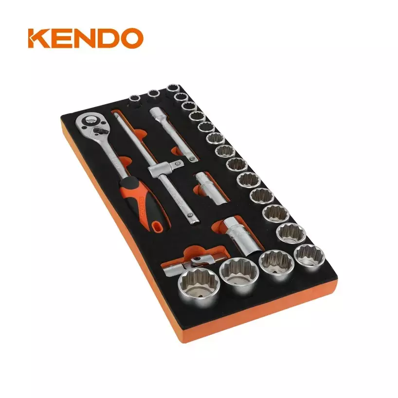 kendo-cabinet-tool-trolley-6-drawer-9-trays-with-146-pcs-tools-orange-black-90335
