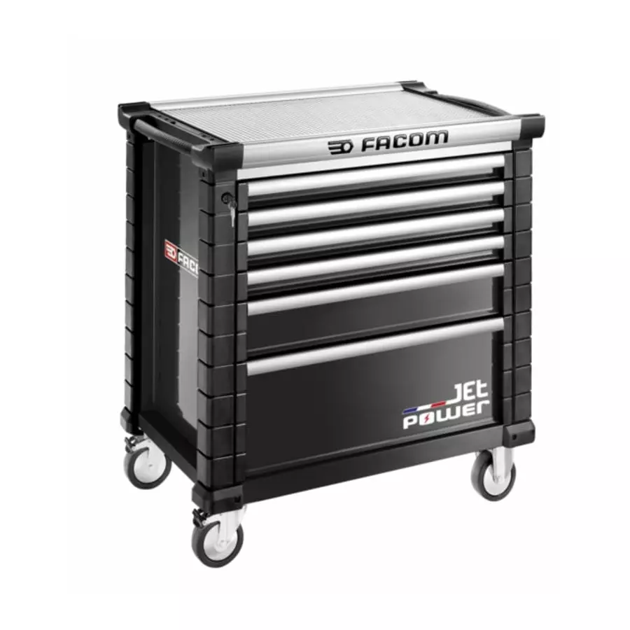 Facom 6 Drawer Steel Wheeled Tool Cabinet, JET.6NM4APOWERPF