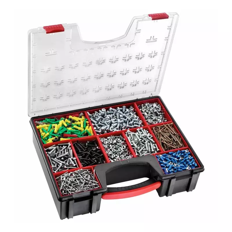 Facom 10 Cell Black PC, Adjustable Compartment Box, 422mm x 335mm x 106mm, BP.Z8PB