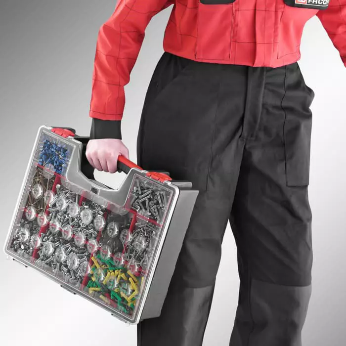 Facom 10 Cell Black PC, Adjustable Compartment Box, 422mm x 335mm x 106mm, BP.Z8PB