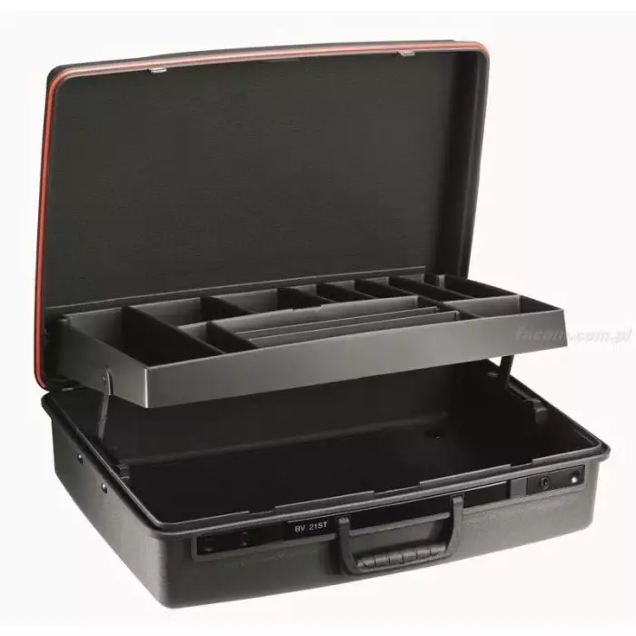 Facom 2 drawersPolypropylene Tool Case, 530 x 390 x 180mm, BV.21ST