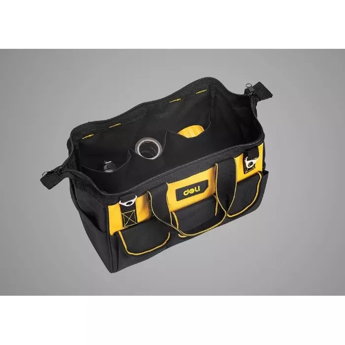 DELI Tool Bag 360x200x220 mm, 600D High Density Oxford Material, 13 Pockets, EDL586119