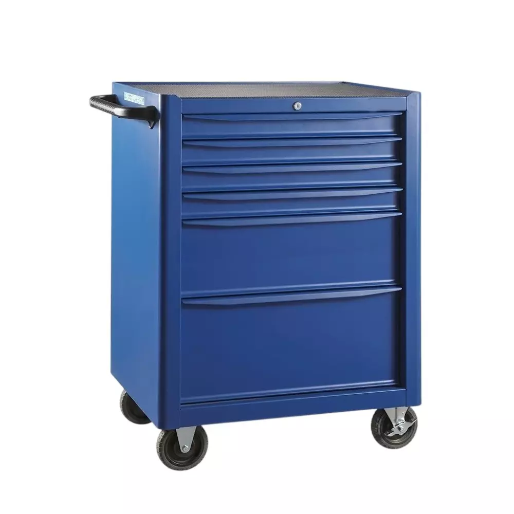 Blue-Point 26 inch (660.4 mm) Size Roller Cabinet Blue Color with 6 Drawers and PE Powder Painted Matte Finish Steel Plate Body, KRB13006INPRB