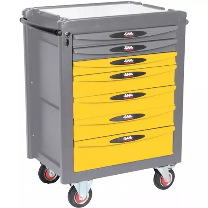 Sam Wheeled Tool Trolley 7 Drawer ABS Trolley, SERVI-740-R