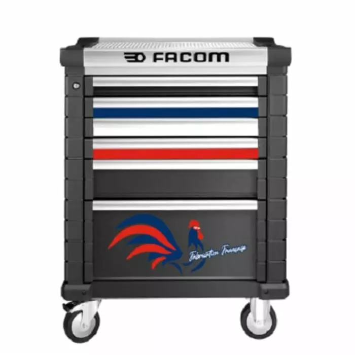Facom 6 Drawer Aluminium Wheeled Tool Cabinet, SP.JET6NM3A22PF