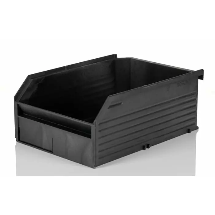 Bosch Rexroth Plastic Storage Bin, 245 mm x 173 mm x 100 mm, Black, 3842346283