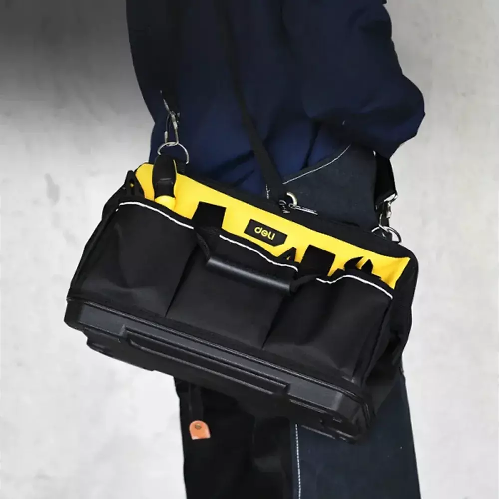 DELI Tool Bag 410x220x250 mm, 600D High Density Oxford Material, 13 Pockets, EDL586120