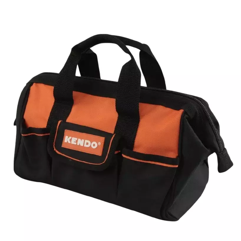 Kendo Multifunctional Open Mouth Tool Bag Nylon 320x160x200 mm with 5 Side Pockets, 90162