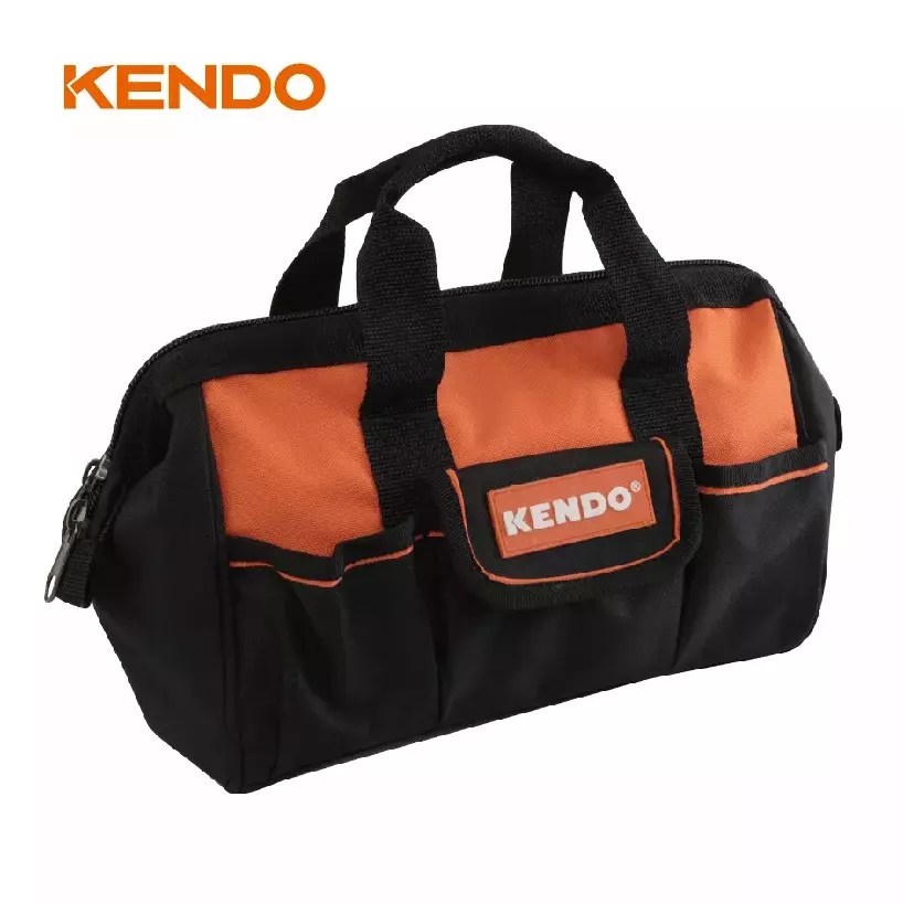 kendo-multifunctional-open-mouth-tool-bag-nylon-320x160x200-mm-with-5-side-pockets-90162