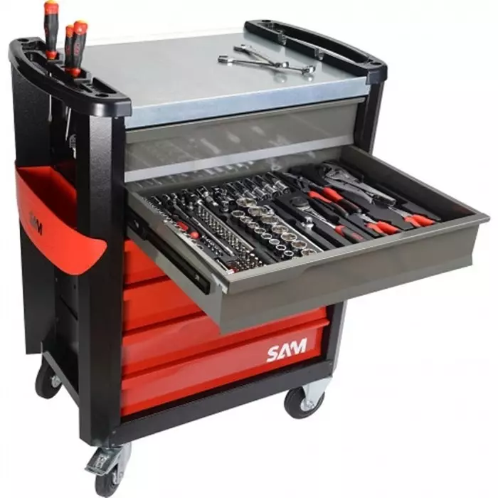 Sam Wheeled Tool Trolley 6 Drawer ABS Trolley, CPP-119MS