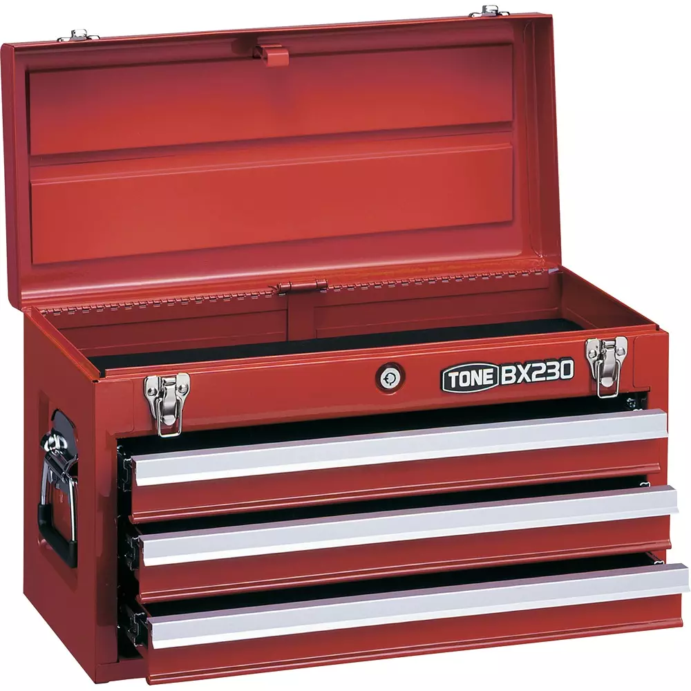TONE Tool Chest 508X232X302 mm Single Case Type Steel and ABS Resin Handle, BX230