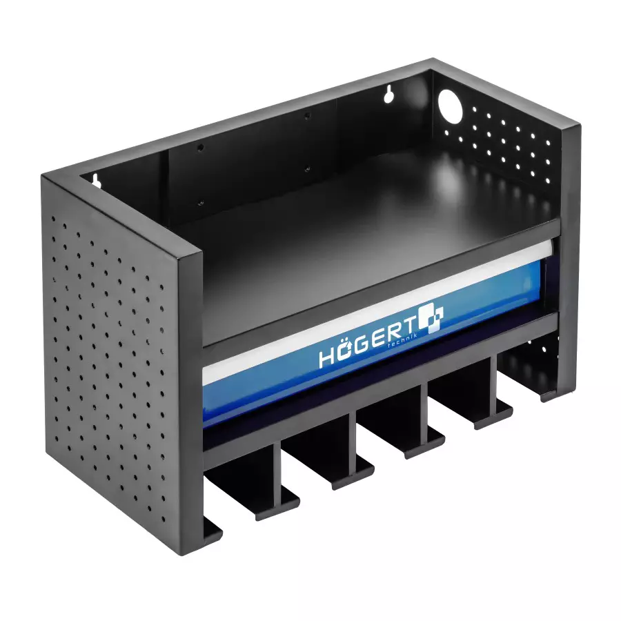 Hogert Technik Wall Mounted Power Tool Cabinet With Drawer, 5 Slots and Ball Bearing Mechanism, HT7G562