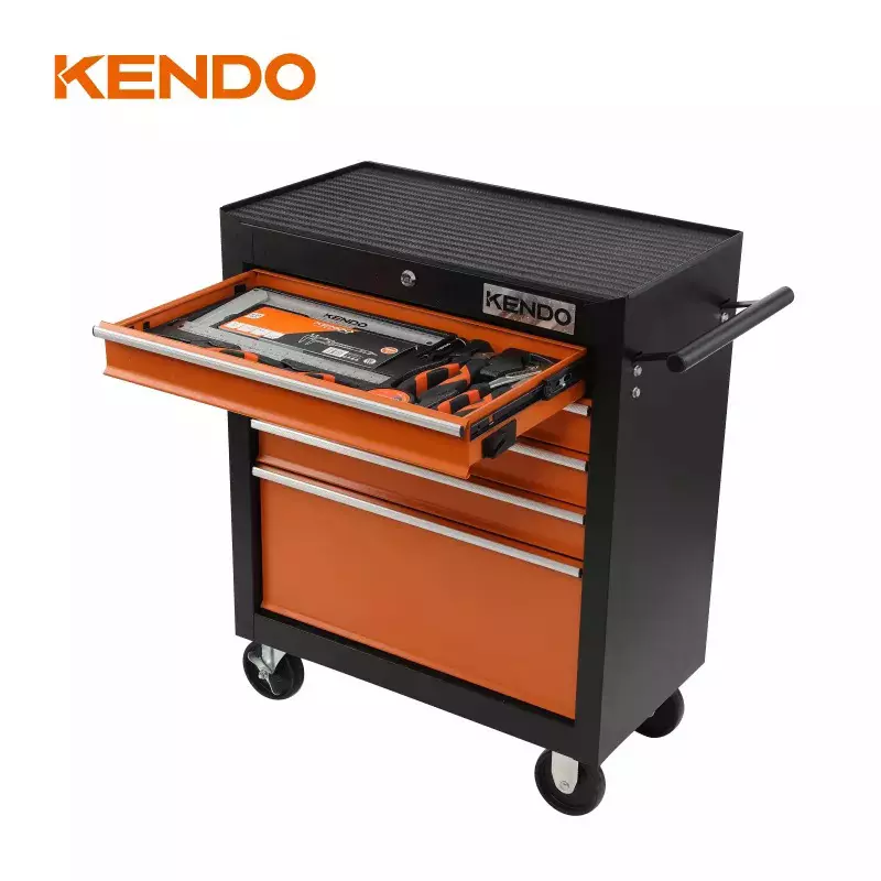 kendo-cabinet-tool-trolley-5-drawer-4-trays-with-113-pcs-tools-orange-black-90322