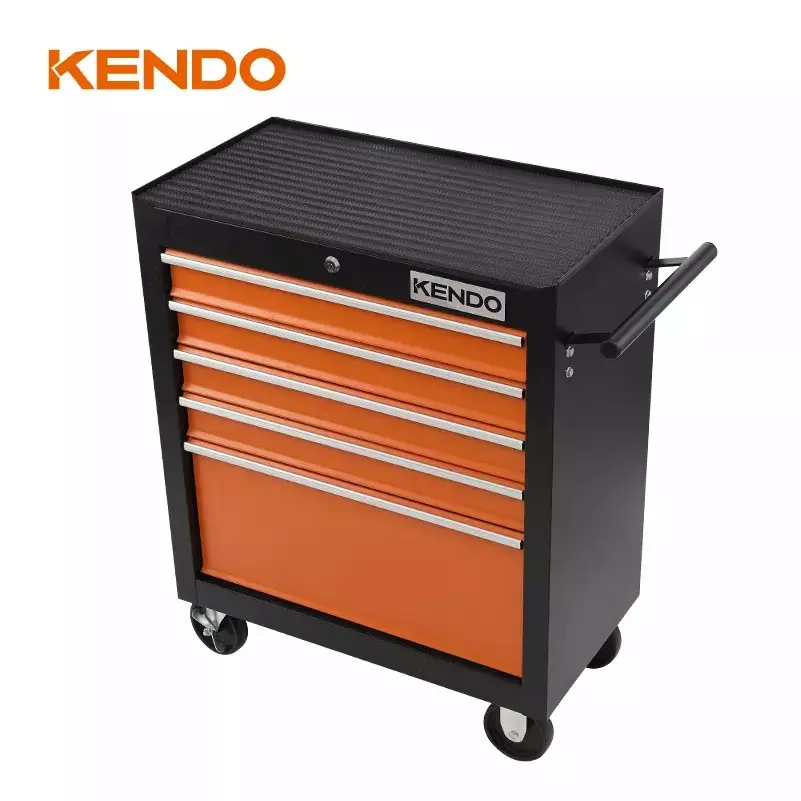 kendo-cabinet-tool-trolley-5-drawer-4-trays-with-113-pcs-tools-orange-black-90322