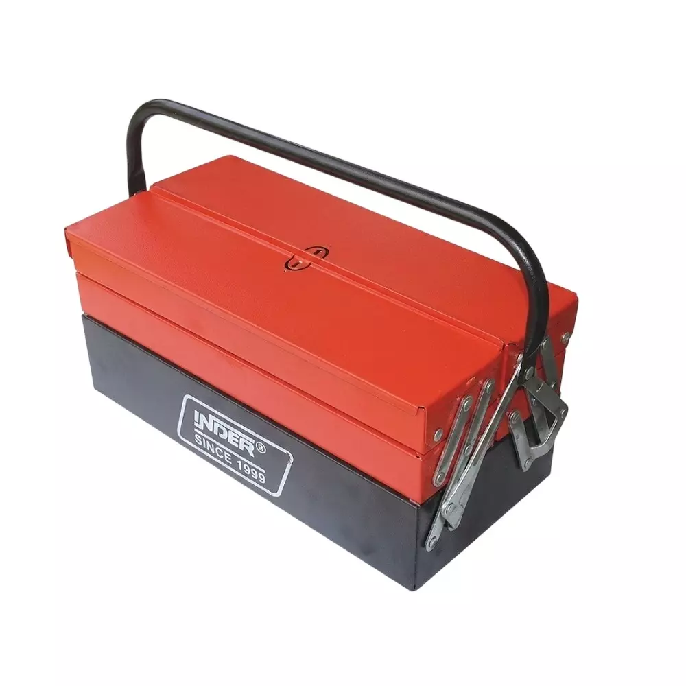 Inder Tool Box Cabinet Black & Red Color Metal Body With 7 Compartment and Size 24x8x10 inch, 367K
