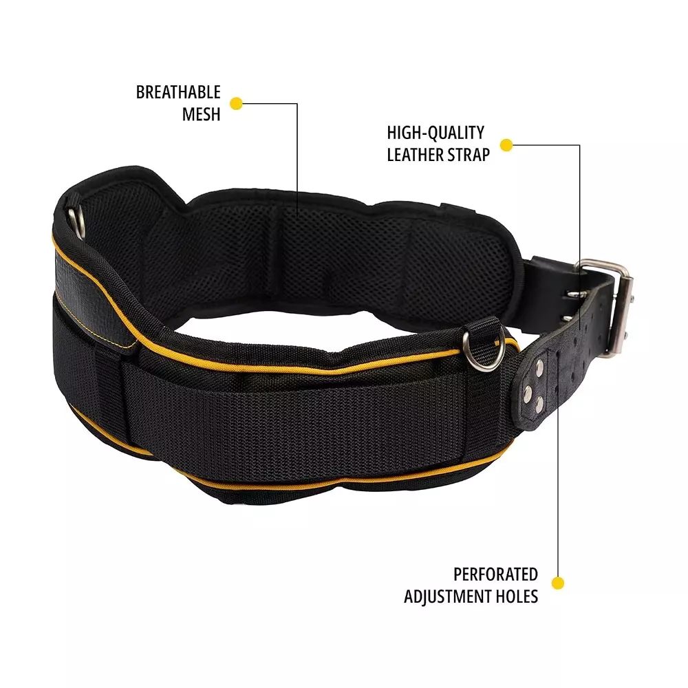 dewalt-heavy-duty-leather-tool-belt-black-yellow-color-with-2-pin-belt-buckle-and-breathable-mesh-padding-dwst1-75651