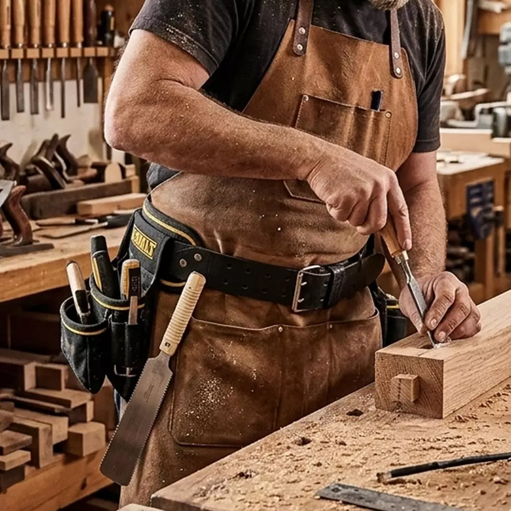 dewalt-heavy-duty-leather-tool-belt-black-yellow-color-with-2-pin-belt-buckle-and-breathable-mesh-padding-dwst1-75651