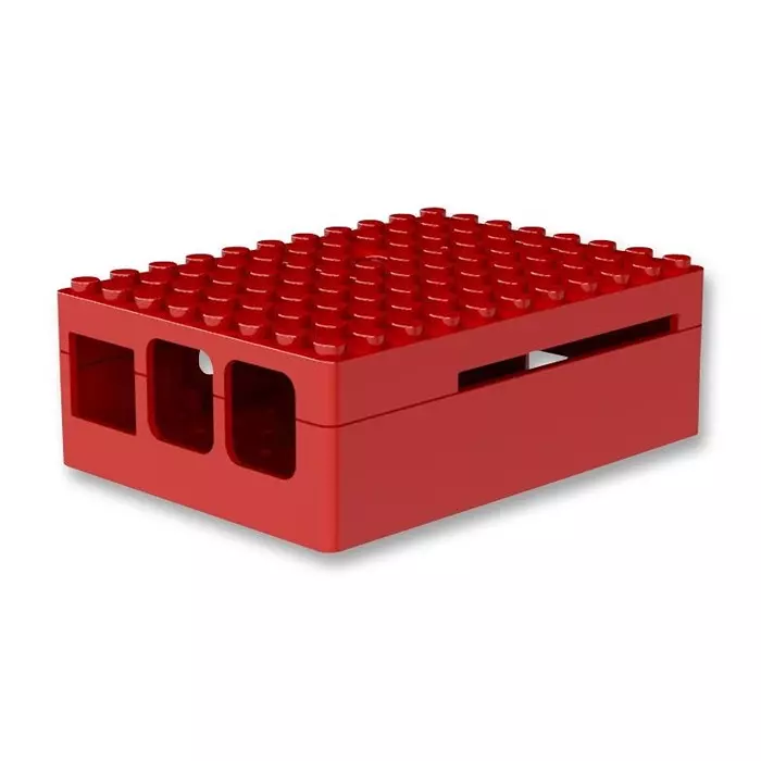 MULTICOMP PRO Raspberry Pi Enclosures & Cases PIBLOX RASPBERRY PI ENCLOSURE - RED, CBPIBLOX-RED.