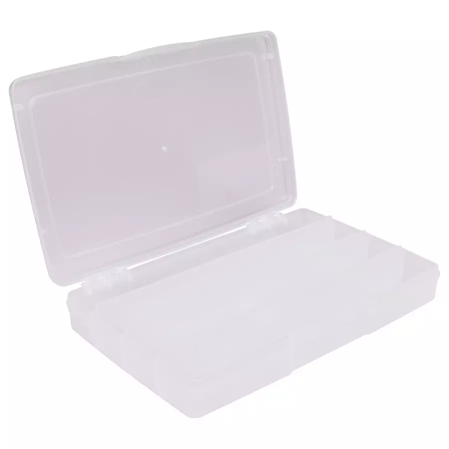 MULTICOMP PRO Boxes STORAGE BOX, 4 COMPARTMENT, CLEAR, 1914N.113