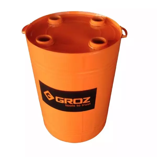 Groz Miniature Steel Drum With 2 inch (50 mm) Threaded Slots for Mounting 4 Pumps, D2