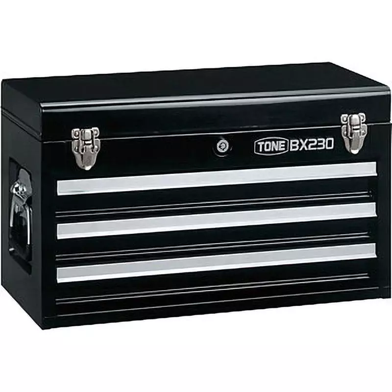 TONE Tool Chest 508X232X302 mm Single Case Type Steel and ABS Resin Handle, BX230BK
