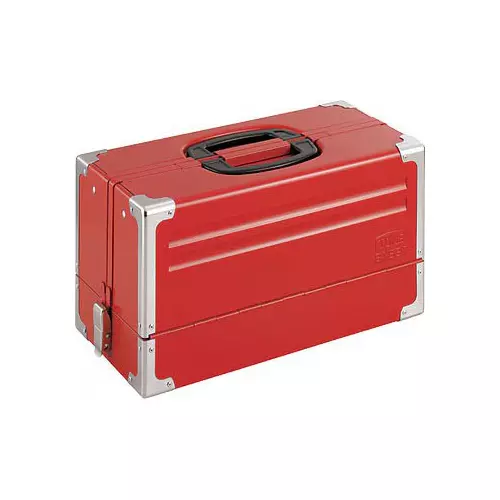 TONE Tool Case (Metal) V Type 3-Stage Type Steel Red 220 Outer Depth, BX331