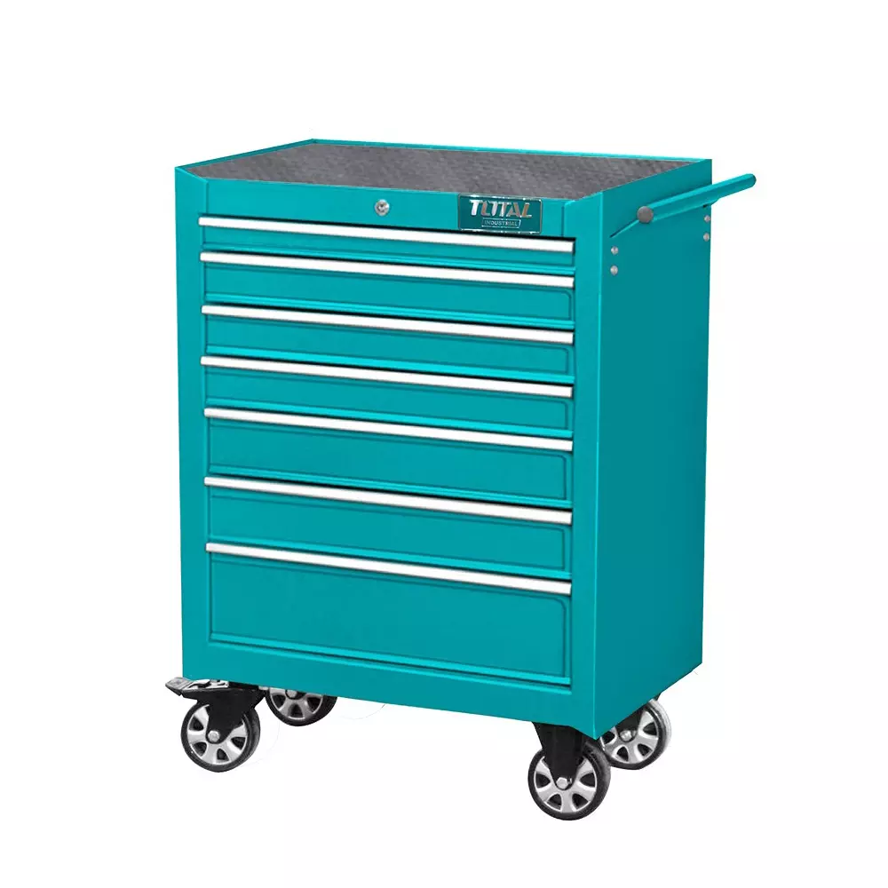 Total Roller Cabinet 7 Drawer Tool Chest with Casters, Ball Bearing Slides, THRC02071P