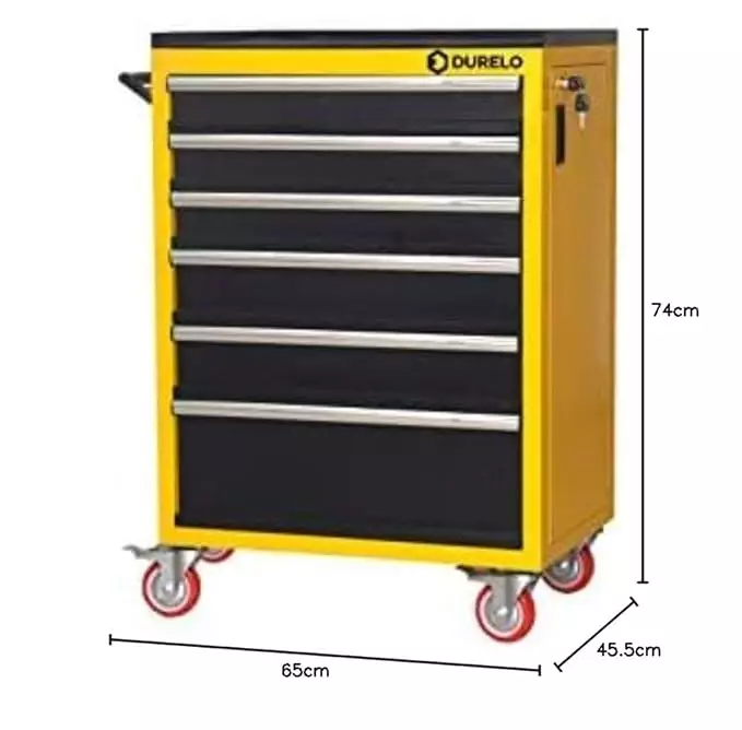 Durelo Yellow 3 Drawer Tool Cabinet