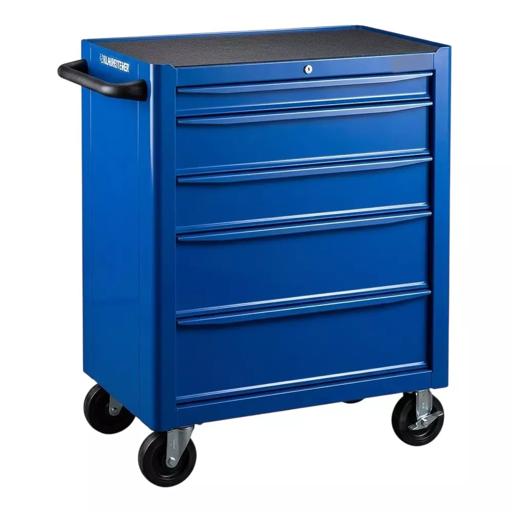 Blue-Point 26 inch (660.4 mm) Size Roller Cabinet Blue Color with 5 Drawers and PE Powder Painted Matte Finish Steel Plate Body, KRB13005INPRB