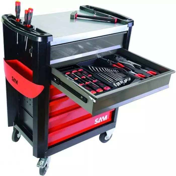 Sam Wheeled Tool Trolley 6 Drawer Foam Trolley, CPP-149MMS
