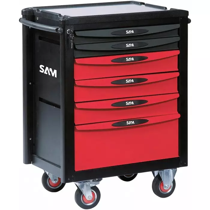 Sam Wheeled Tool Trolley 6 Drawer ABS Trolley, SERVI-640