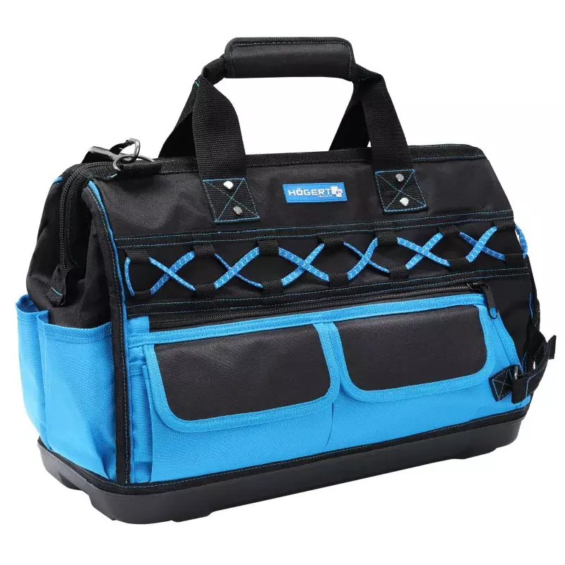 Hogert Technik Work Bag III Made of 600D Polyester in Black and Blue Color, 50x25x36 cm, HT7G210