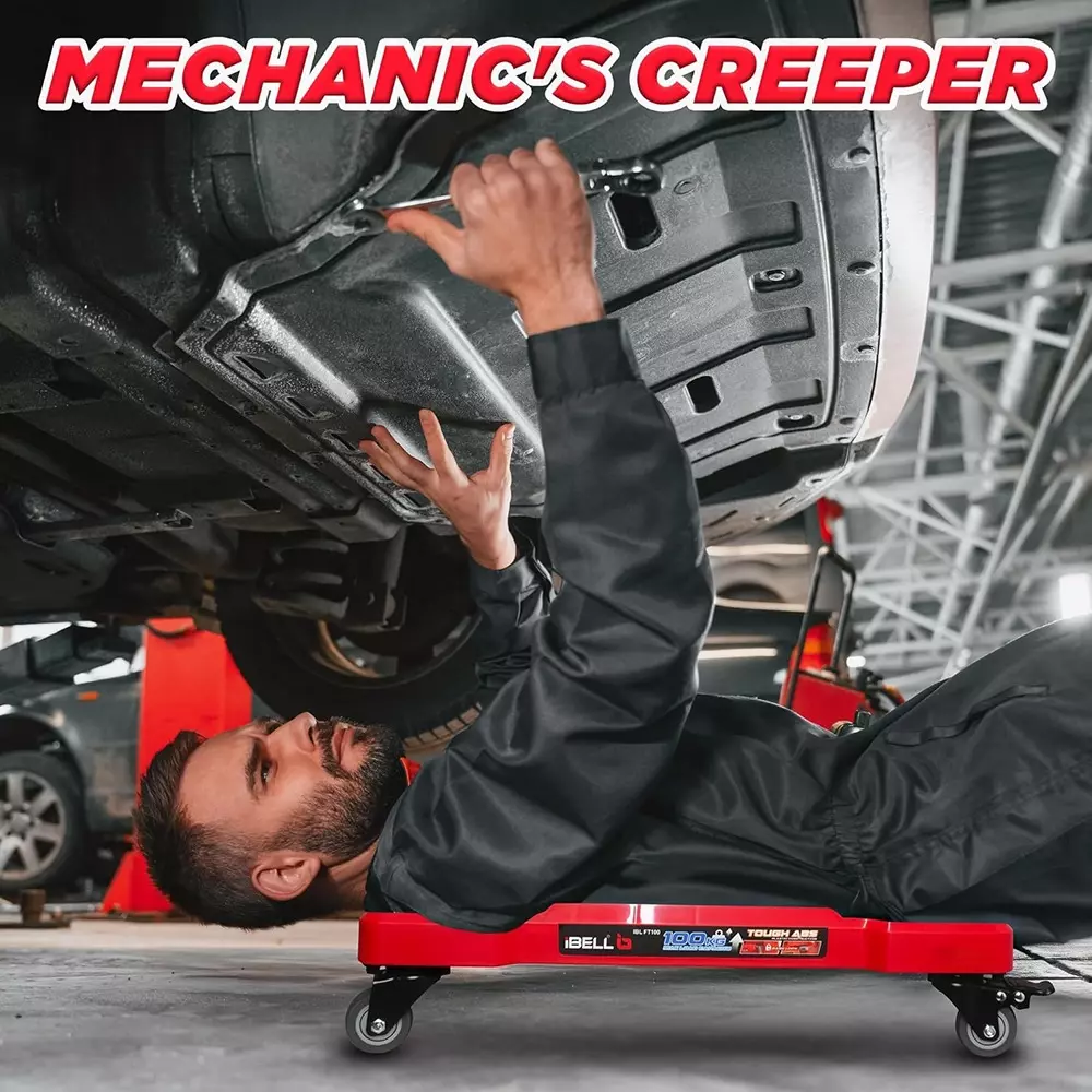 ibell-2-in-1-tool-box-cart-cum-mechanical-creeper-up-to-100-kg-load-capacity-with-2-level-adjustable-handle-ft100
