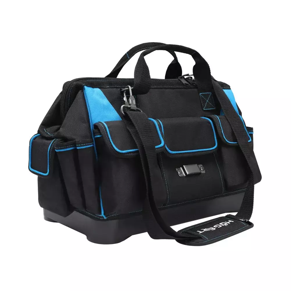 Hogert Technik Work Bag II Made of 600D Polyester in Black and Blue Color, 41x23.5x31 cm, HT7G206