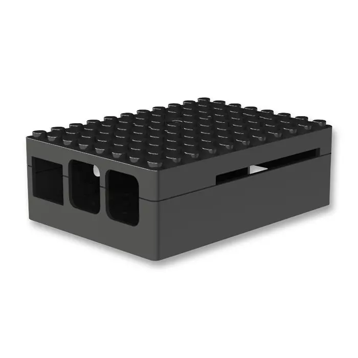 MULTICOMP PRO Raspberry Pi Enclosures & Cases PIBLOX RASPBERRY PI ENCLOSURE - BLACK, CBPIBLOX-BLK.