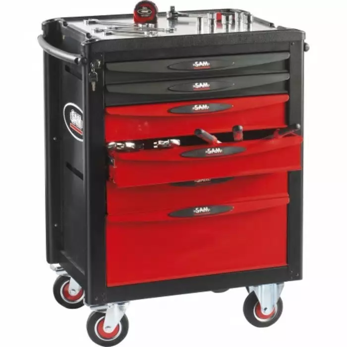 Sam Wheeled Tool Trolley 7 Drawer ABS Trolley, SERVI-740