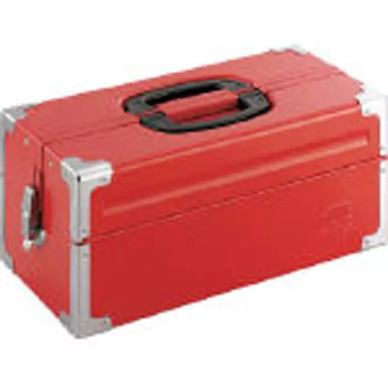 TONE Tool Case (Metal) V Type 2-Stage Steel Black 220 Outer Depth, BX322BK