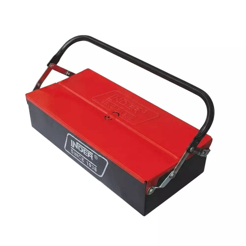 Inder Tool Box Cabinet Black & Red Color Metal Body With 1 Compartment and Size 17x8x4 inch, 367A