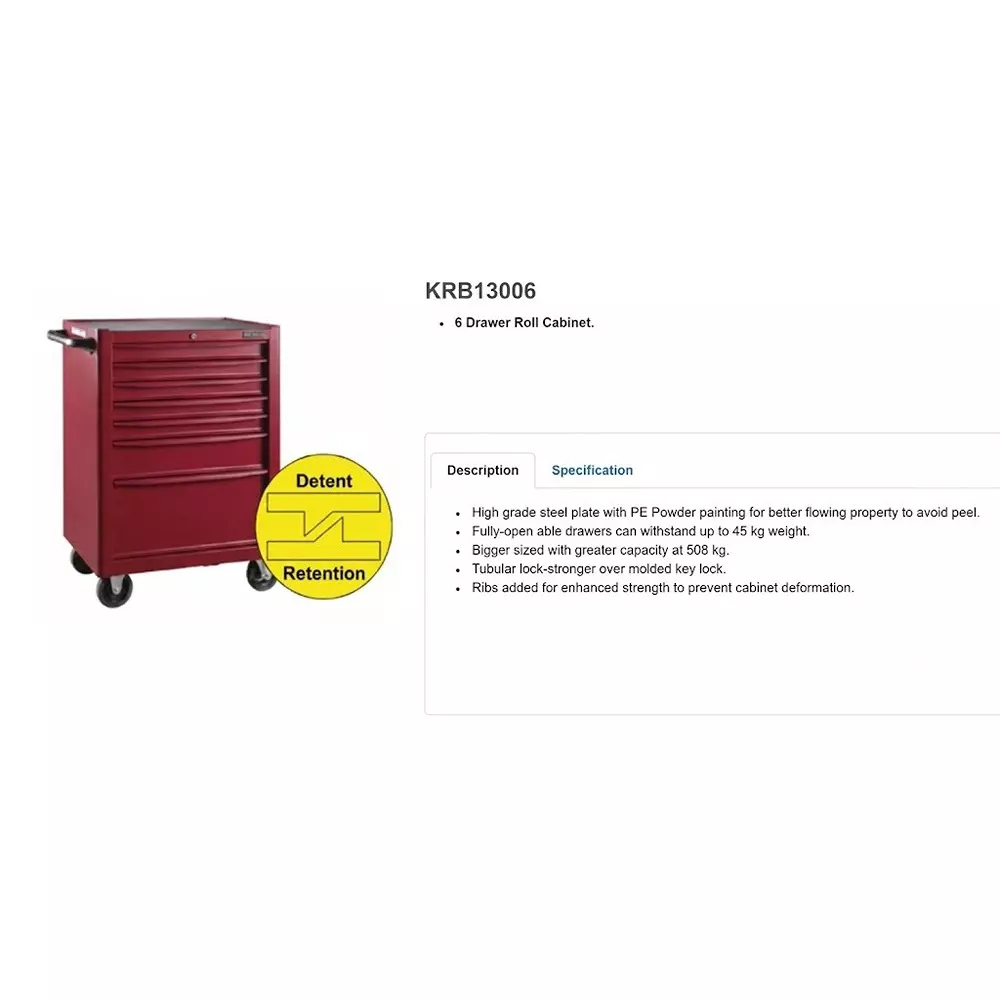 blue-point-26-inch-6604-mm-size-roller-cabinet-red-color-with-6-drawers-and-pe-powder-painted-matte-finish-steel-plate-body-krb13006inprr