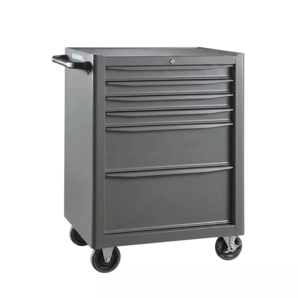 Blue-Point 26 inch (660.4 mm) Size Roller Cabinet Volkswagen Grey Color with 6 Drawers and PE Powder Painted Texture Finish Steel Plate Body, KRB13006INPRG