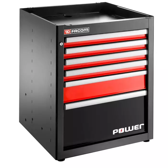 Facom 6 Drawer Epoxy Coated Metal Tool Cabinet, JLS3-MBSPOWER