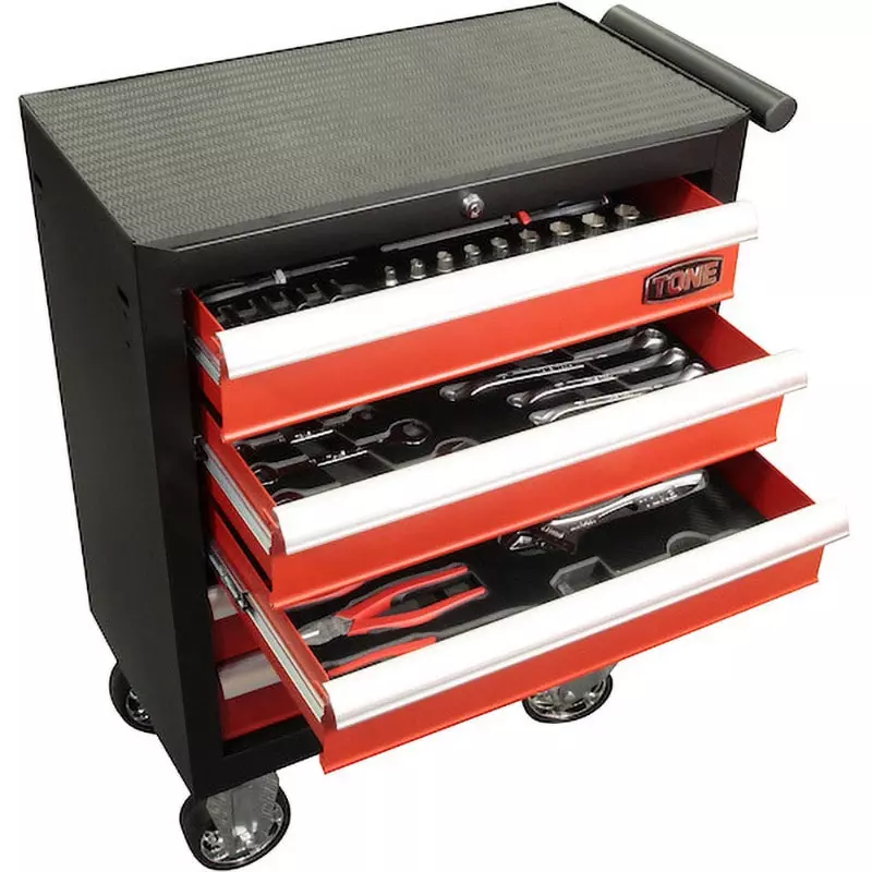 TONE Mini Roller Cabinet Set 9.5 mm Square Drive, TCA3100