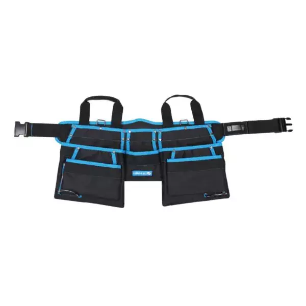 Hogert Technik Work Belt II Made of 600D Polyester in Black and Blue Color, 120 cm, HT7G241
