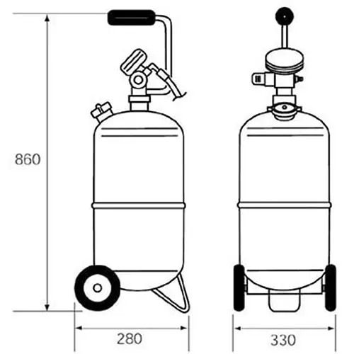 Ktc Small Manual Oil Drainer 24L Tota L Capacity Manual Type, GOD24B