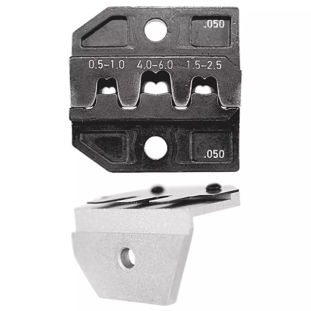 RENNSTEIG Die Set and Locator Multi Color 4.8 + 6.3 mm Tab Width 3 Crimping Positions, 624 050 3 1