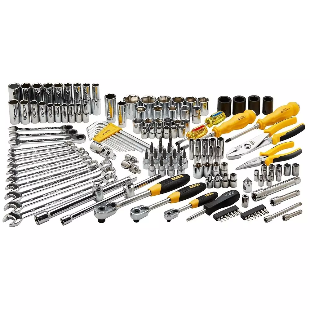 stanley-150-pcs-racing-mech-hand-tool-kit-chrome-vanadium-steel-body-and-12-inch-127-mm-14-inch-635-mm-38-inch-95-mm-hex-drive-r99-150la