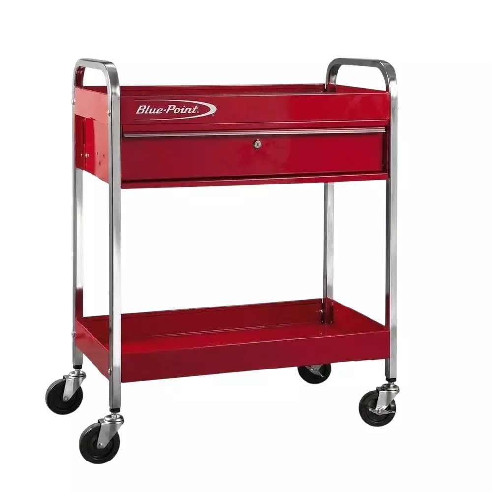 Blue-Point Service Cart Red Color Heavy Gauge Steel Body and 136 Kg Load Capacity, KRBC3TD