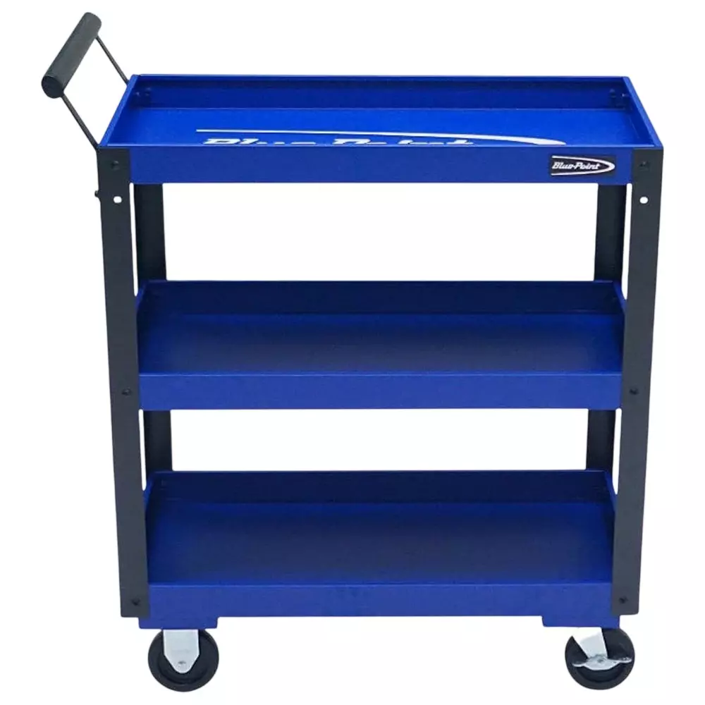 Blue-Point 3 Tier Cart Entry Model with Slim & Space Saving Design Metal Body, BLP3TPRB