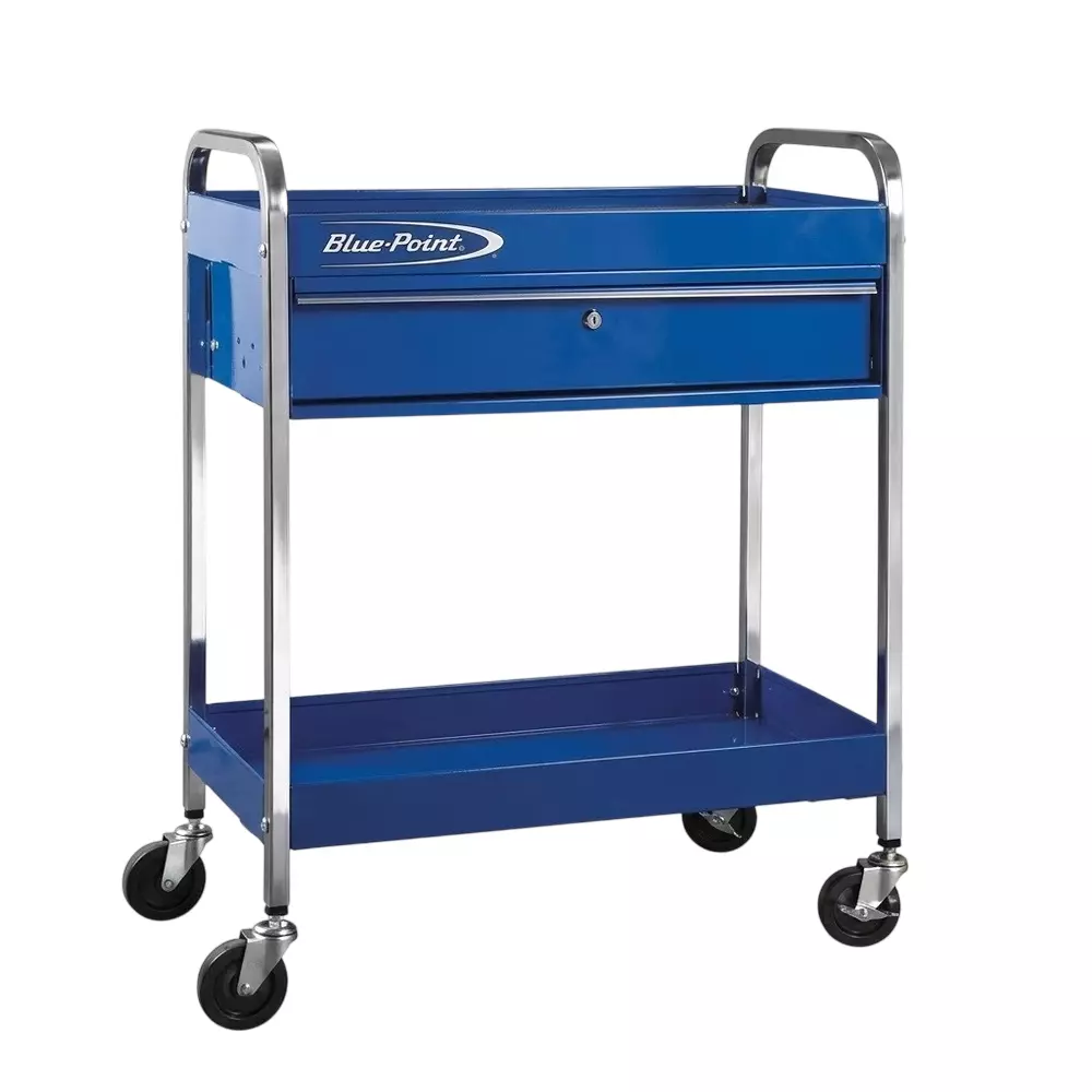 Blue-Point Service Cart Royal Blue Color Heavy Gauge Steel Body and 136 Kg Load Capacity, KRBC2TCPCM