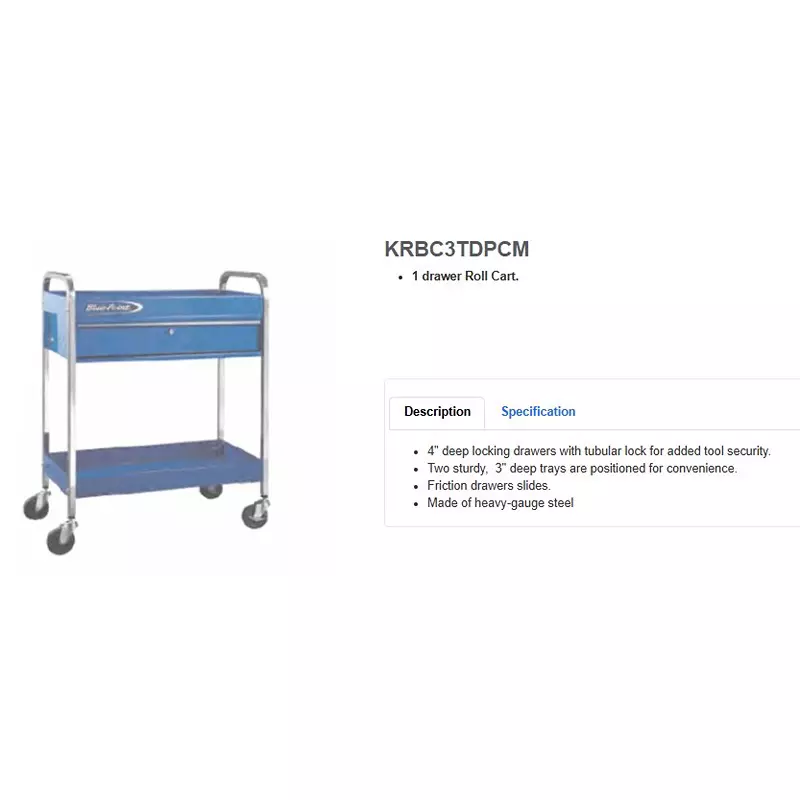 blue-point-service-cart-royal-blue-color-heavy-gauge-steel-body-and-136-kg-load-capacity-krbc2tcpcm